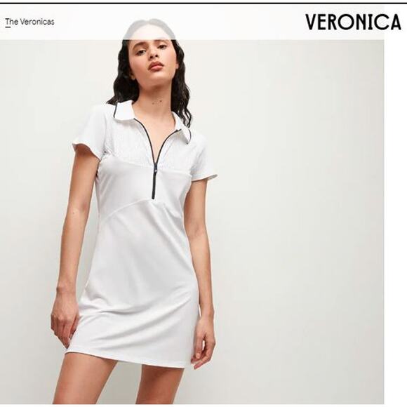 Veronica Beard x L'Etoile Sport Women's Zip Front Dress XS S MWhite Navy NWT 275 - Picture 1 of 7
